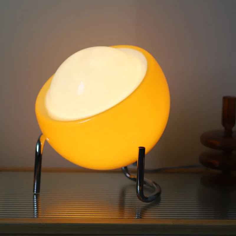 Bauhaus-Inspired Retro Glass Table Lamp - Modern Nostalgia 