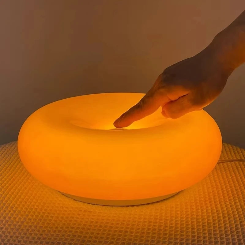 Donut Glass Wall Lamp – Modern Ambient LED Light with Touch Control - Modern Nostalgia 