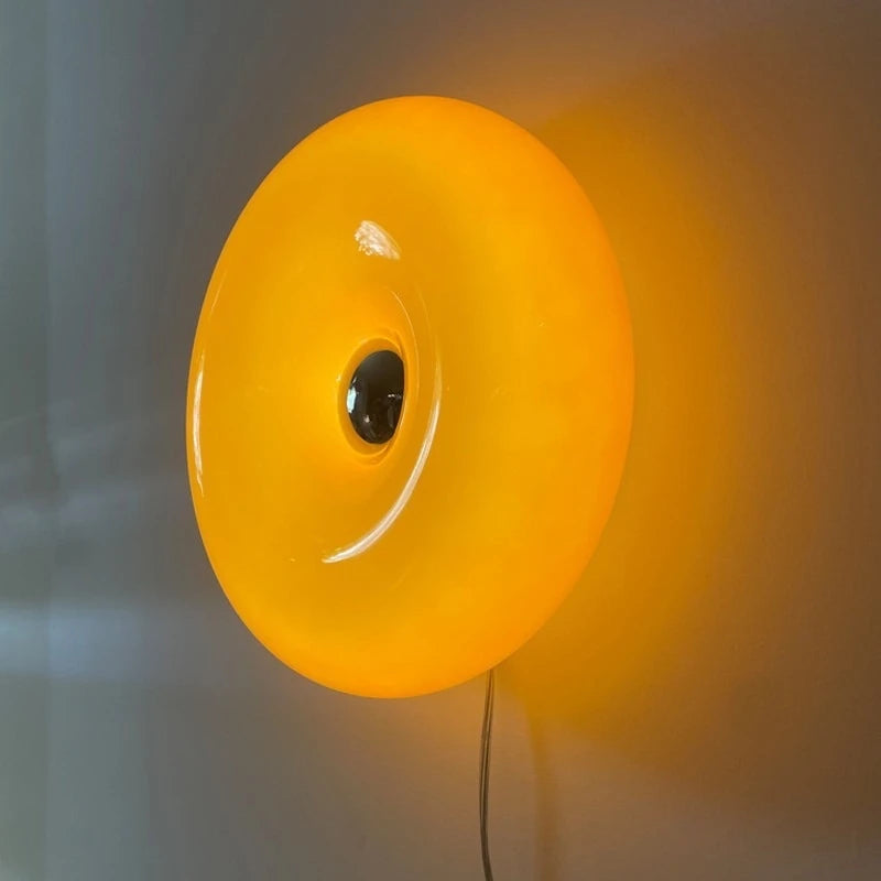 Donut Glass Wall Lamp – Modern Ambient LED Light with Touch Control - Modern Nostalgia 