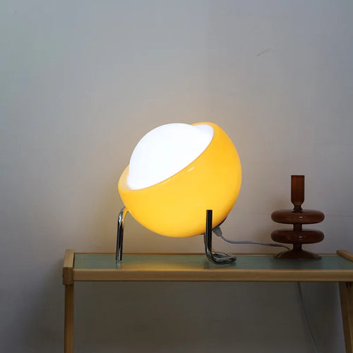 Bauhaus-Inspired Retro Glass Table Lamp - Modern Nostalgia 